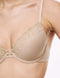 Lace Trim Wired Plunge Bra A-E